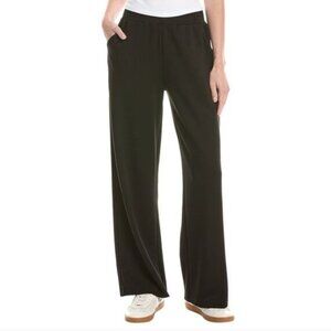 Ariella Slinky Knit Straight Leg Pants Textured Tonal Side Stripe Women's M NWT